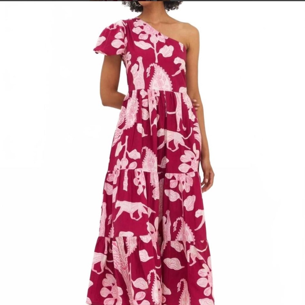 Oliphant Women’s Lotus Maxi Dress In Magentaq